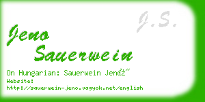 jeno sauerwein business card